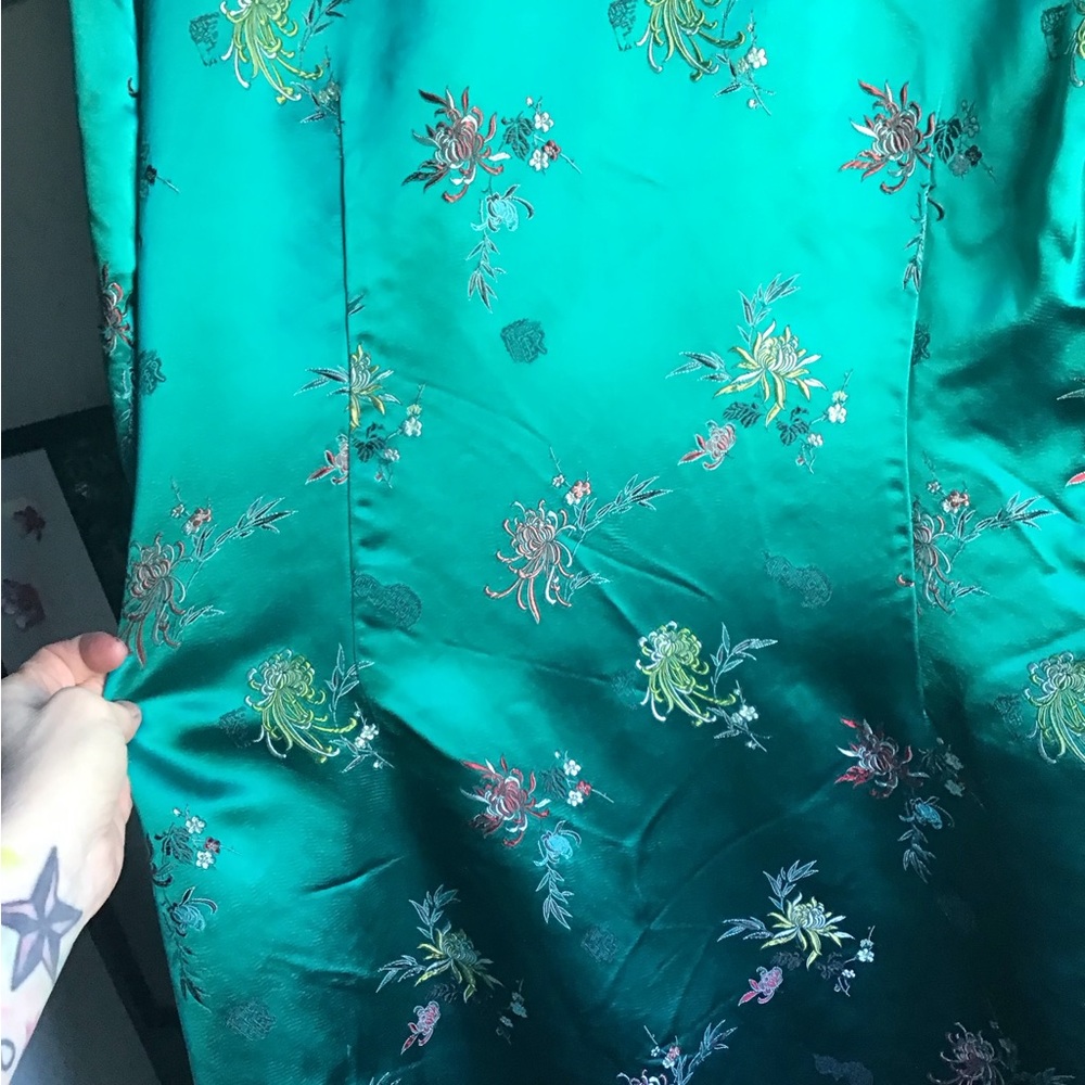Peony gorgeous robe/trench embroidered flowers. Super Rare. - Picture 3 of 16